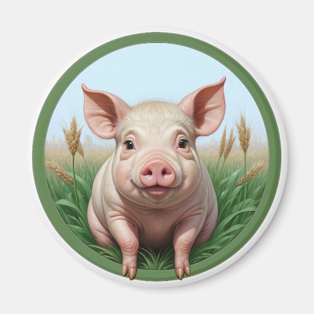 cute pig magnet (Front)