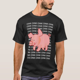 Cute   Pig Oink Apparel Men Women Children Youth T-Shirt