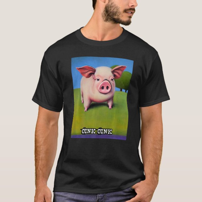 Cute Pig Piggie Oink Oink  25 T-Shirt (Front)