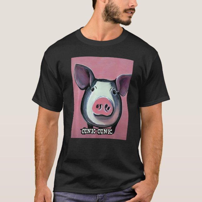 Cute Pig Piggie Oink Oink  27 T-Shirt (Front)
