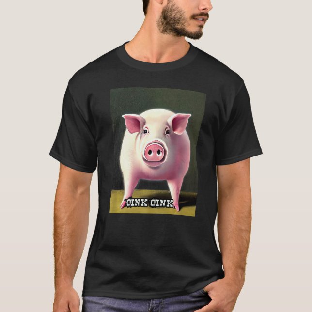 Cute Pig Piggie Oink Oink  30 T-Shirt (Front)