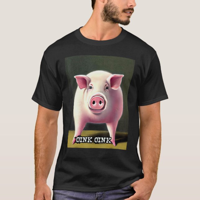 Cute Pig Piggie Oink Oink 30 T-Shirt (Front)
