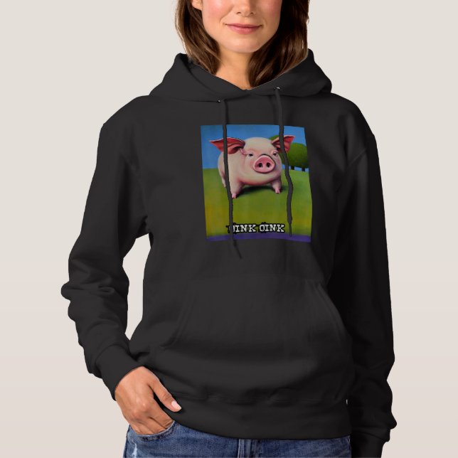 Cute Pig Piggie Oink Oink 36 Hoodie (Front)