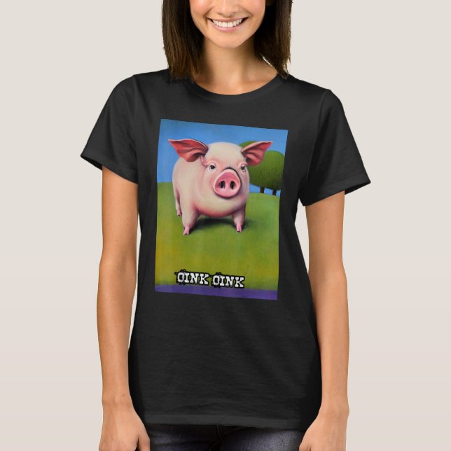 Cute Pig Piggie Oink Oink 36 T-Shirt (Front)