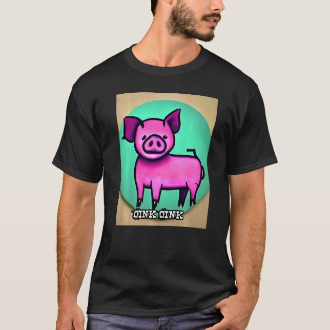Cute Pig Piggie Oink Oink  41 T-Shirt (Front)