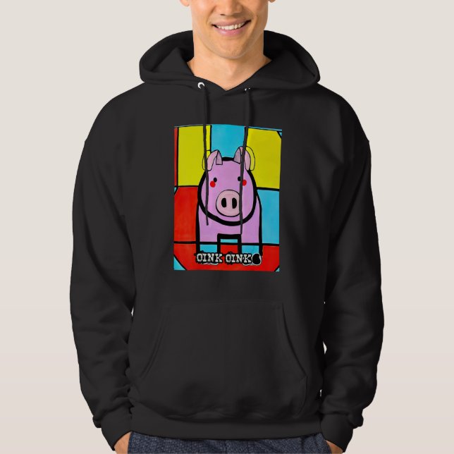 Cute Pig Piggie Oink Oink 43 Hoodie (Front)