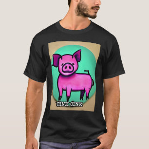 Cute Pig Piggie Oink Oink 44 T-Shirt