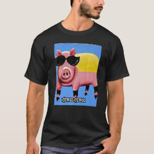 Cute Pig Piggie Oink Oink  45 T-Shirt