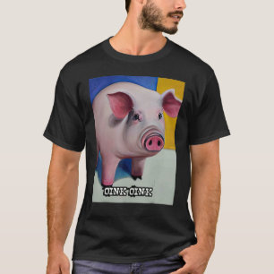 Cute Pig Piggie Oink Oink 45 T-Shirt