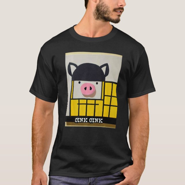 Cute Pig Piggie Oink Oink  48 T-Shirt (Front)