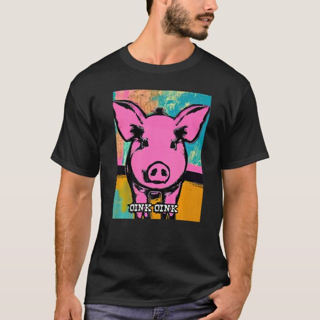 Cute Pig Piggie Oink Oink  51 T-Shirt (Front)