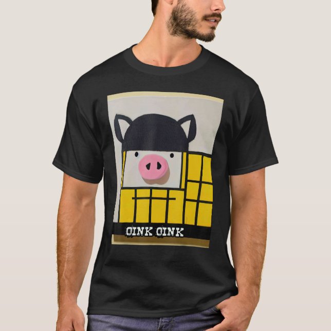 Cute Pig Piggie Oink Oink 54 T-Shirt (Front)