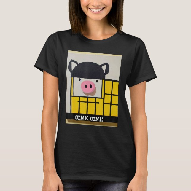 Cute Pig Piggie Oink Oink 54 T-Shirt (Front)
