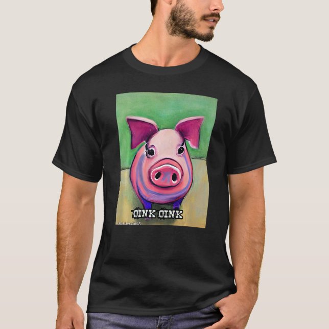Cute Pig Piggie Oink Oink  58 T-Shirt (Front)