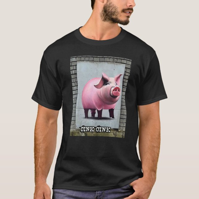 Cute Pig Piggie Oink Oink Premium T-Shirt (Front)