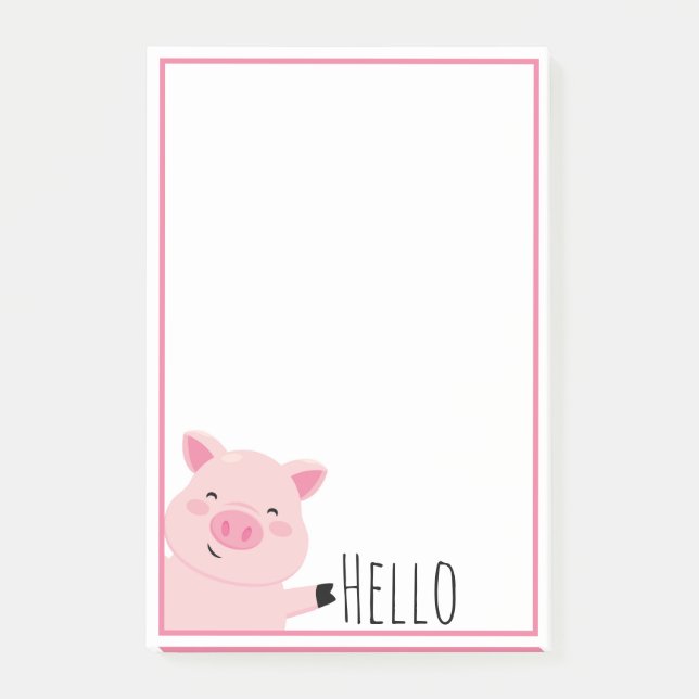 Cute Pig Post-it Notes (Front)