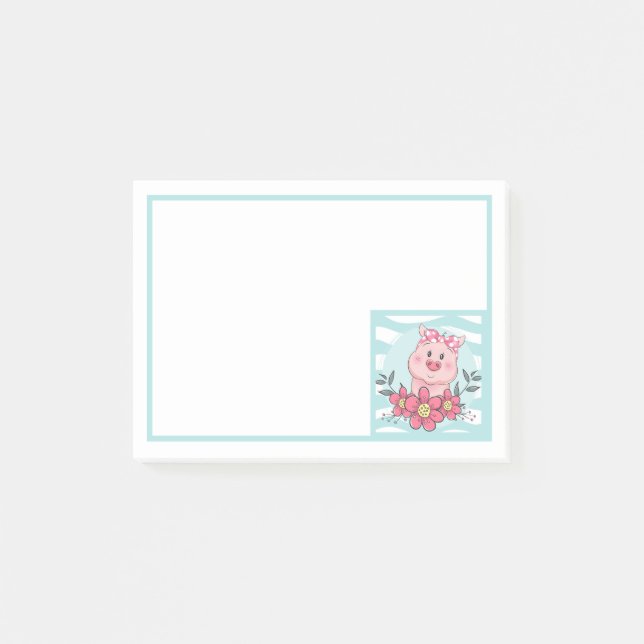 Cute Pig Post-it Notes (Front)
