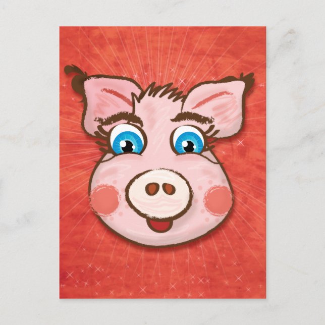 Cute Pig postcard (Front)