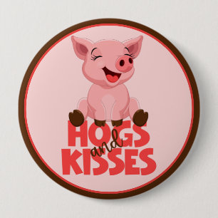 Cute Pig Pun 10 Cm Round Badge