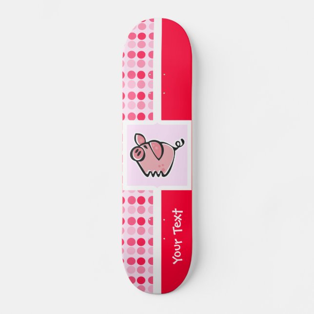 Cute Pig Skateboard (Front)