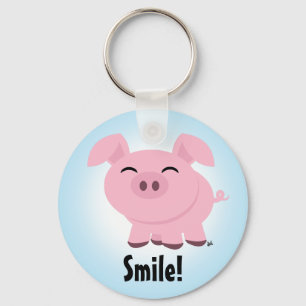 Cute Pig Smile Keychain