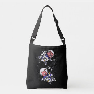 Cute Pig Space Astronauts Funny Farm Animals Crossbody Bag