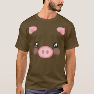Cute Pig T shirt Japanese Kawaii Cartoon Pig face
