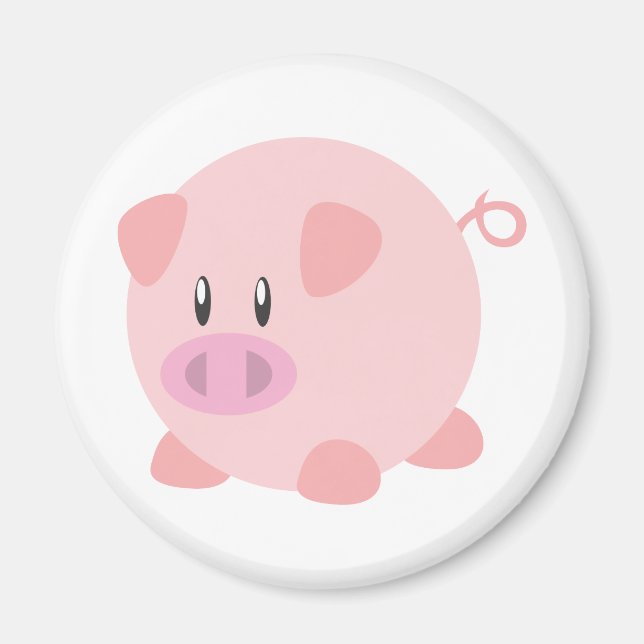 Cute Pig T Shirt, Shirts, Pig Gifts, Art, Posters Magnet (Front)
