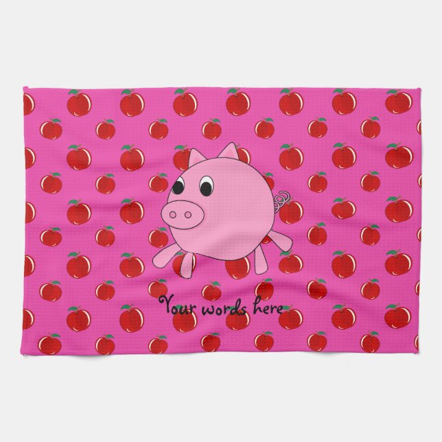 Cute pig tea towel (Horizontal)
