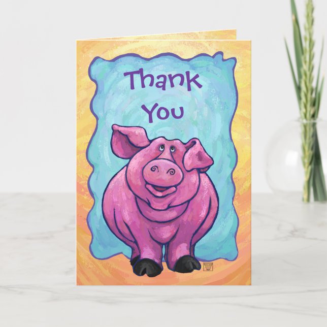 Cute Pig Thank You (Front)