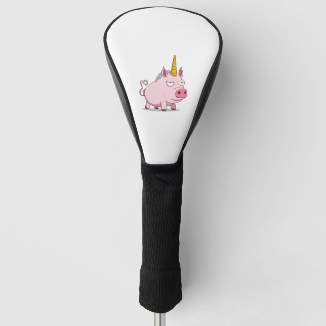 Cute pig-unicorn - unicorn pig  golf head cover (Front)