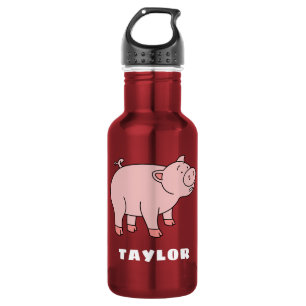 Cute Pig Unique Boy Personalised Custom Name 532 Ml Water Bottle
