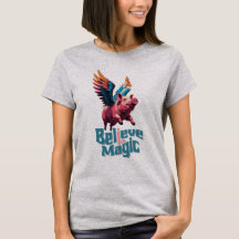 Cute Pig with Colourful wings | Believe in Magic