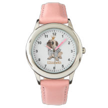 Cute Pig with Gold Crown Girl's First Watch