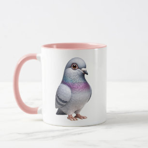Cute Pigeon Illustration Mug