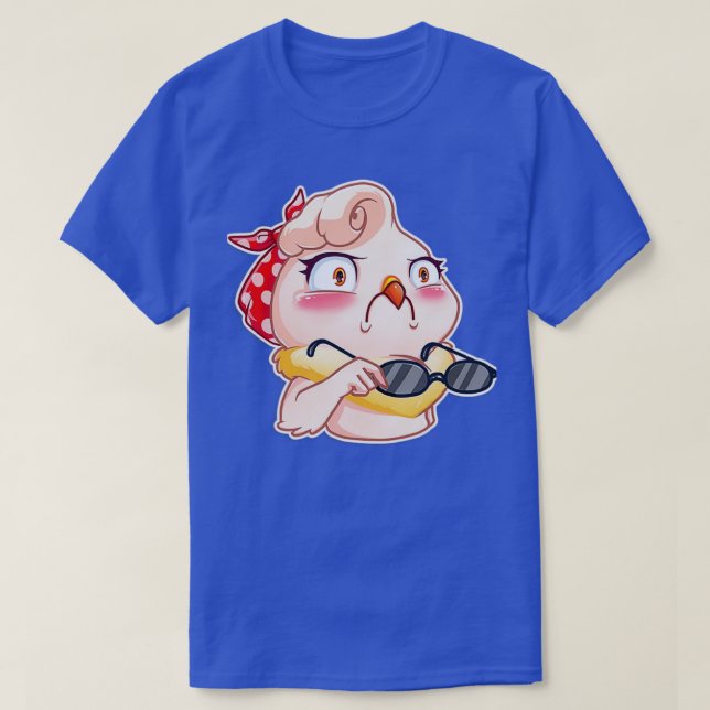 Cute pigeon with sunglasses 1 T-Shirt (Design Front)