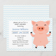 Cute Piggy Baby Shower For Girl