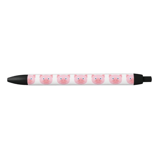 Cute piggy face black ink pen (Front)