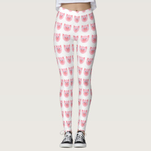 Cute piggy face leggings