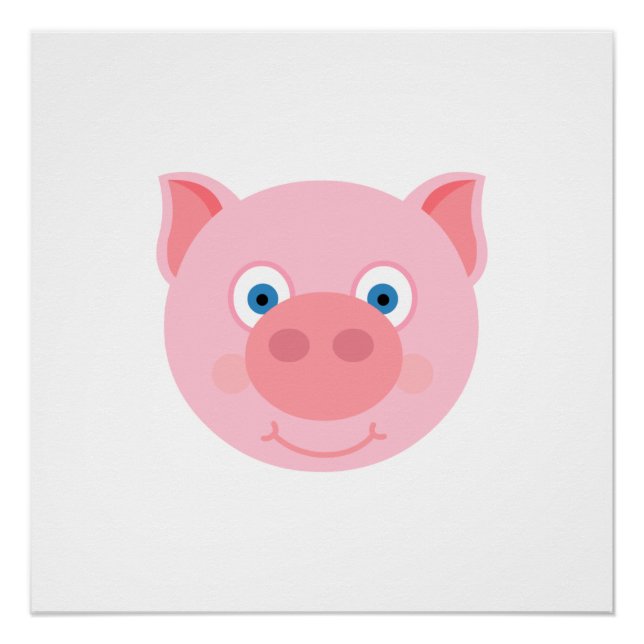 Cute piggy face poster (Front)