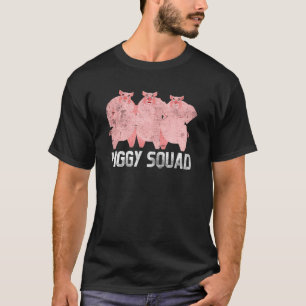 Cute Piggy Squad   Farmers Animal Pigs Farming Gru T-Shirt