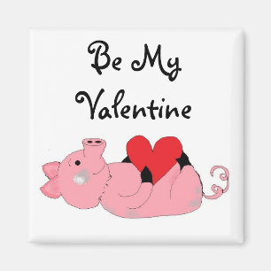Cute Piggy Valentine Magnet