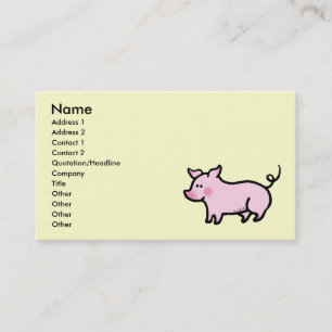 Cute piglet business card