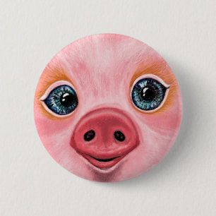Cute Piglet Button