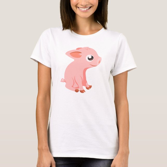 cute piglet farm animals tshirt (Front)