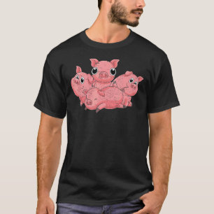 Cute Piglet Farming Animal  Farm Animal Farmer Pig T-Shirt