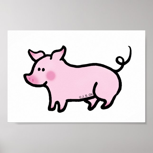 Cute piglet poster (Front)
