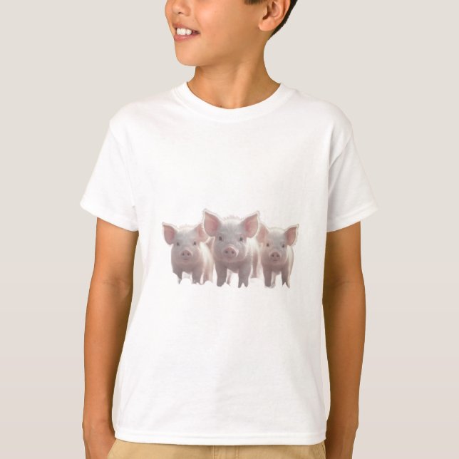 "Cute Piglet T-Shirt – Adorable Farm Animal Design (Front)