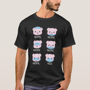 Cute Pig's Guide On How To Wear A Mask T-Shirt
