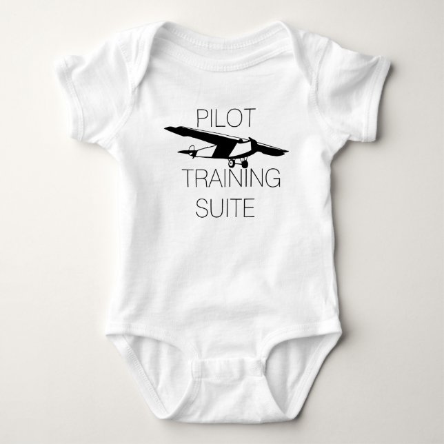 Cute Pilot training suite Baby Bodysuit (Front)